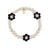 Flower Pearl Bracelet - Black - 24BFPBb