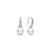 Milano Pearl Drop Earrings - Silver - 7938PW