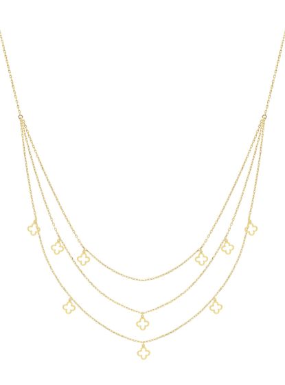 Fancy Multi Strand Necklace - 9ct Yellow Gold