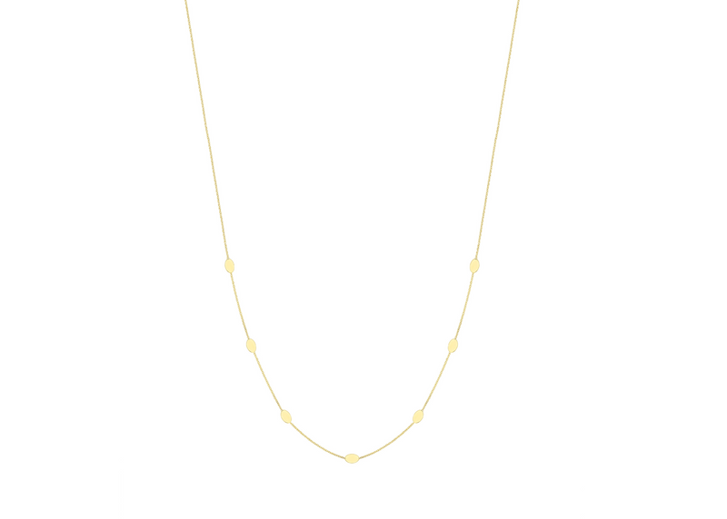 Fancy Oval Necklace - 9ct Yellow Gold