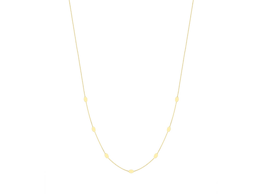 Fancy Oval Necklace - 9ct Yellow Gold