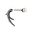 Hooked Pearl Talon Earrings - Black Rhodium - CB040.BRNAEOS