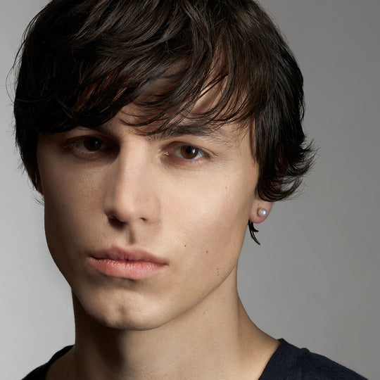 Hooked Pearl Talon Earrings - Black Rhodium - CB040.BRNAEOS