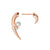 Hooked Pearl Earrings - Rose Gold - CB051.RVNAEOS