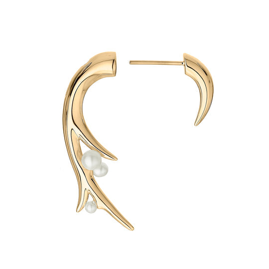 Cherry Blossom Large Hook Earrings - Gold - CB052.YVNAEOS