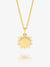 Eternal Sun Citrine Sun Necklace - Gold - CLN04GP