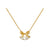 Amelia Bow Necklace, Clear CZ - Gold - AS22TRN90