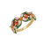 Lucky Clover Ring, Emerald Green/Blush Pink - Gold - AS22TRR15