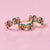 Lucky Clover Ring, Emerald Green/Blush Pink - Gold - AS22TRR15