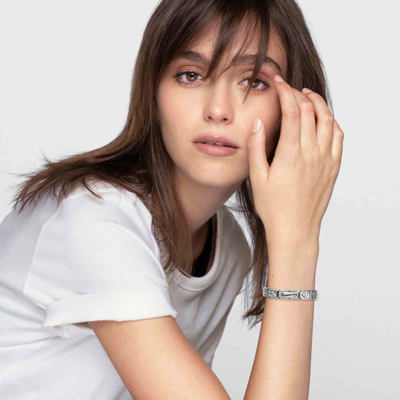 Composable Classic White Stones Link - Silver - 330307/01