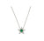 Celeste Mini Star Necklace - Emerald Green & Silver - AS22SGN09