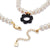 Flower Pearl Choker - Black - 24NFPCb