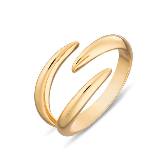 Claw Triple Band Open Ring - Gold - SPG-50