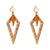 Tiger Shell Arrowhead Earrings - Gold - SP-686