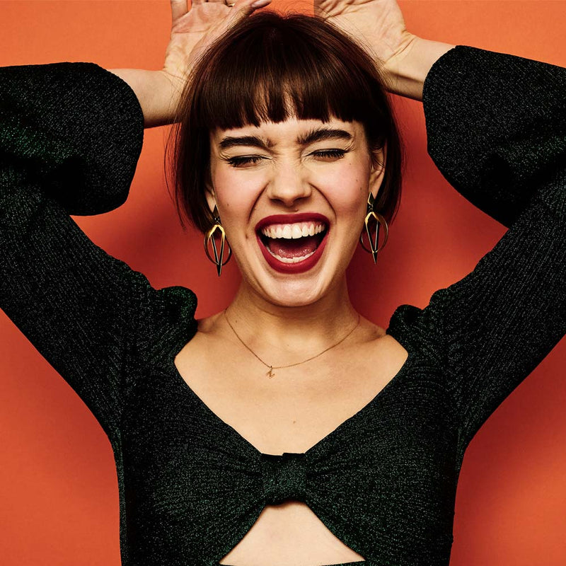 Crescent Hoops - Gold - 22EMWCHgv