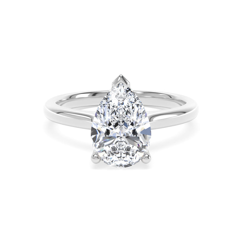 Platinum Pear Cut Laboratory Grown Diamond Engagement Ring - 1.50ct