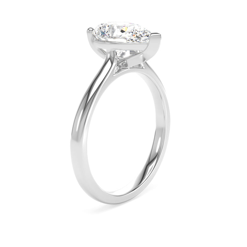 Platinum Pear Cut Laboratory Grown Diamond Engagement Ring - 1.50ct