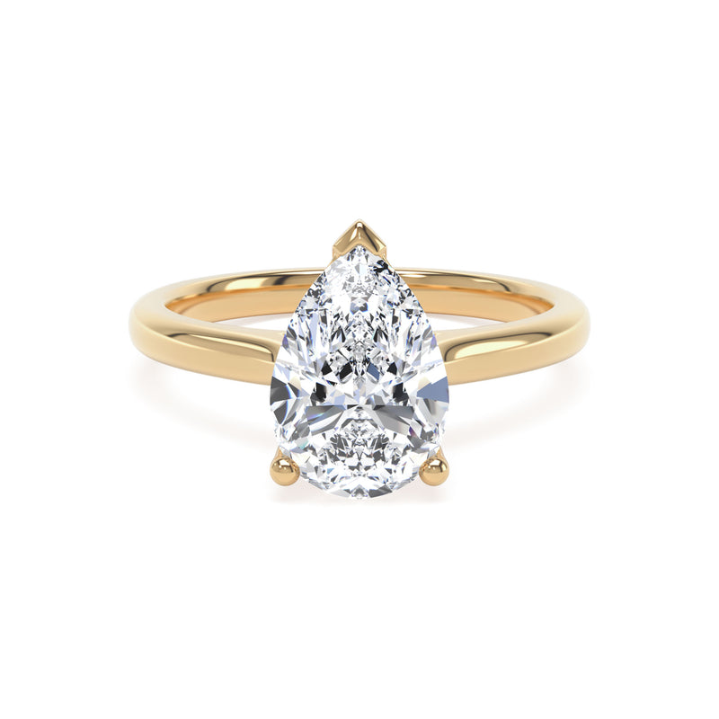 18ct Yellow Gold Pear Cut Laboratory Grown Diamond Engagement Ring - 1.06ct
