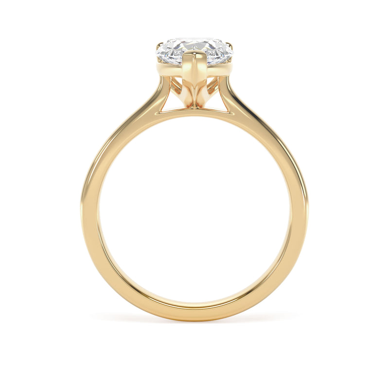 18ct Yellow Gold Pear Cut Laboratory Grown Diamond Engagement Ring - 1.06ct