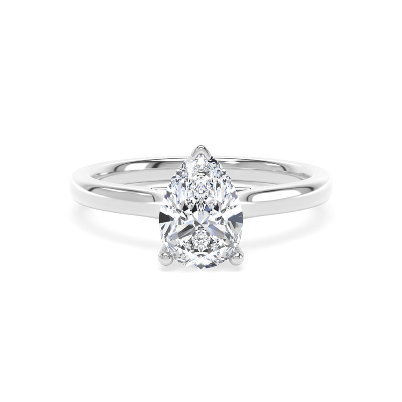 Platinum Pear Cut Laboratory Grown Diamond Engagement Ring - 2.03ct