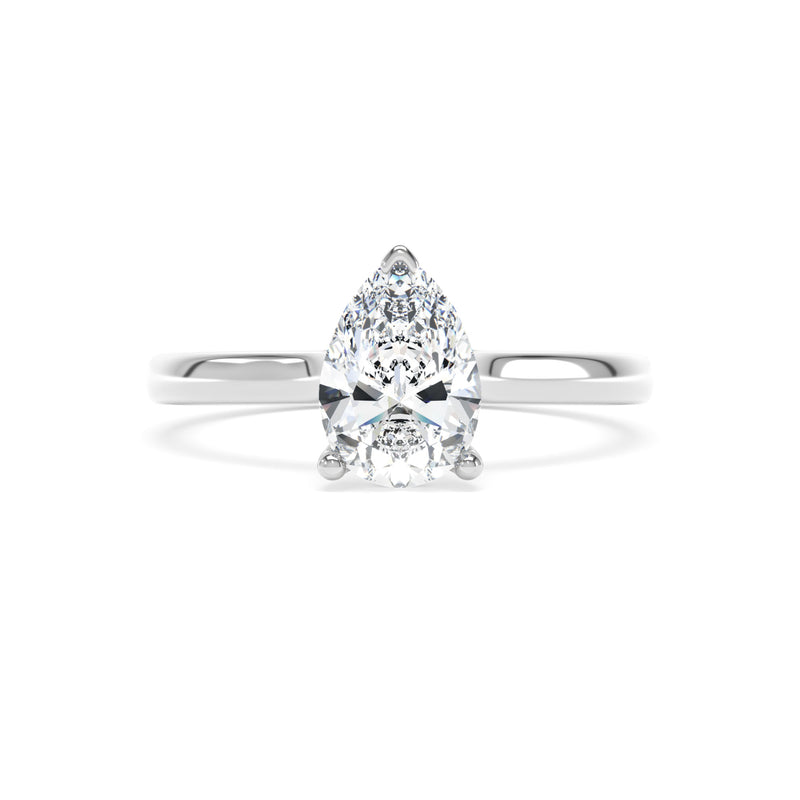 Platinum Pear Cut Laboratory Grown Diamond Engagement Ring - 2.03ct