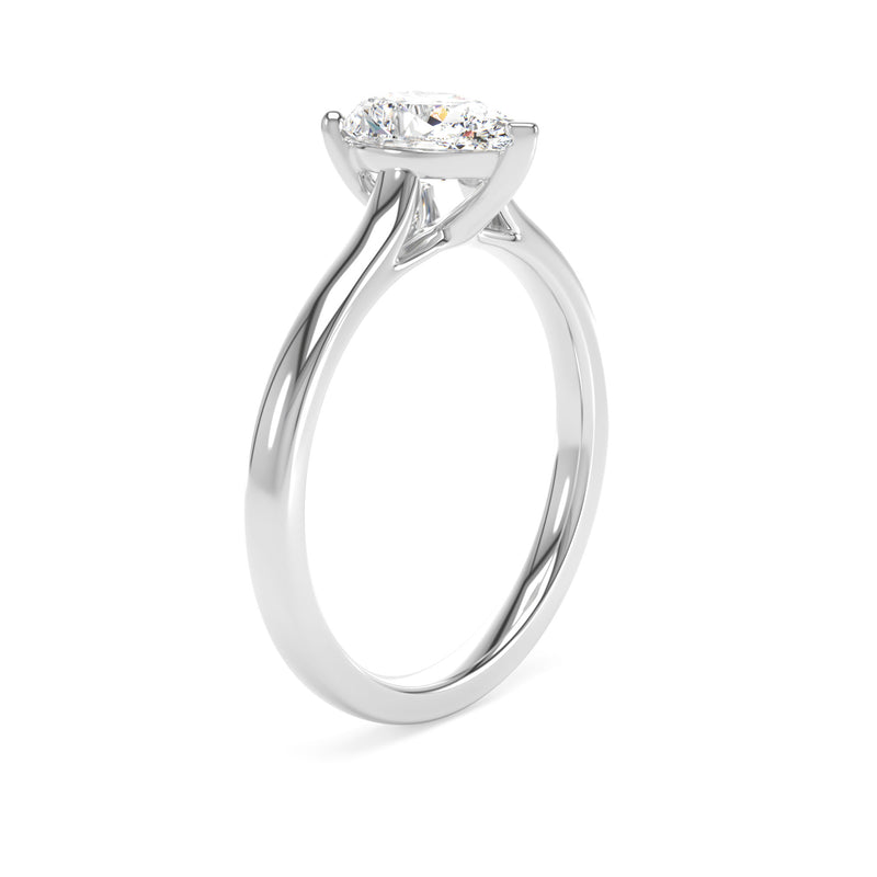 Platinum Pear Cut Laboratory Grown Diamond Engagement Ring - 2.03ct