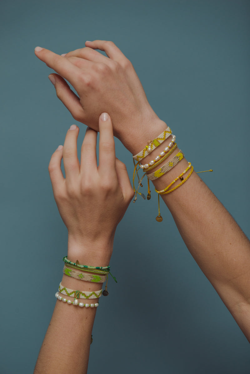 Peeky Bracelet - Green/White - BE-XS-11314