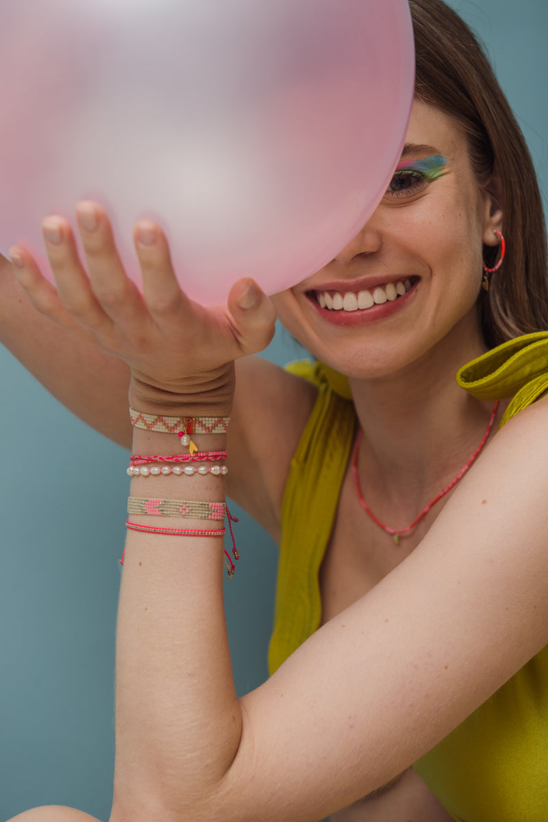 Macui 3.0 Bracelet - Pink/White - B-BE-S-11155