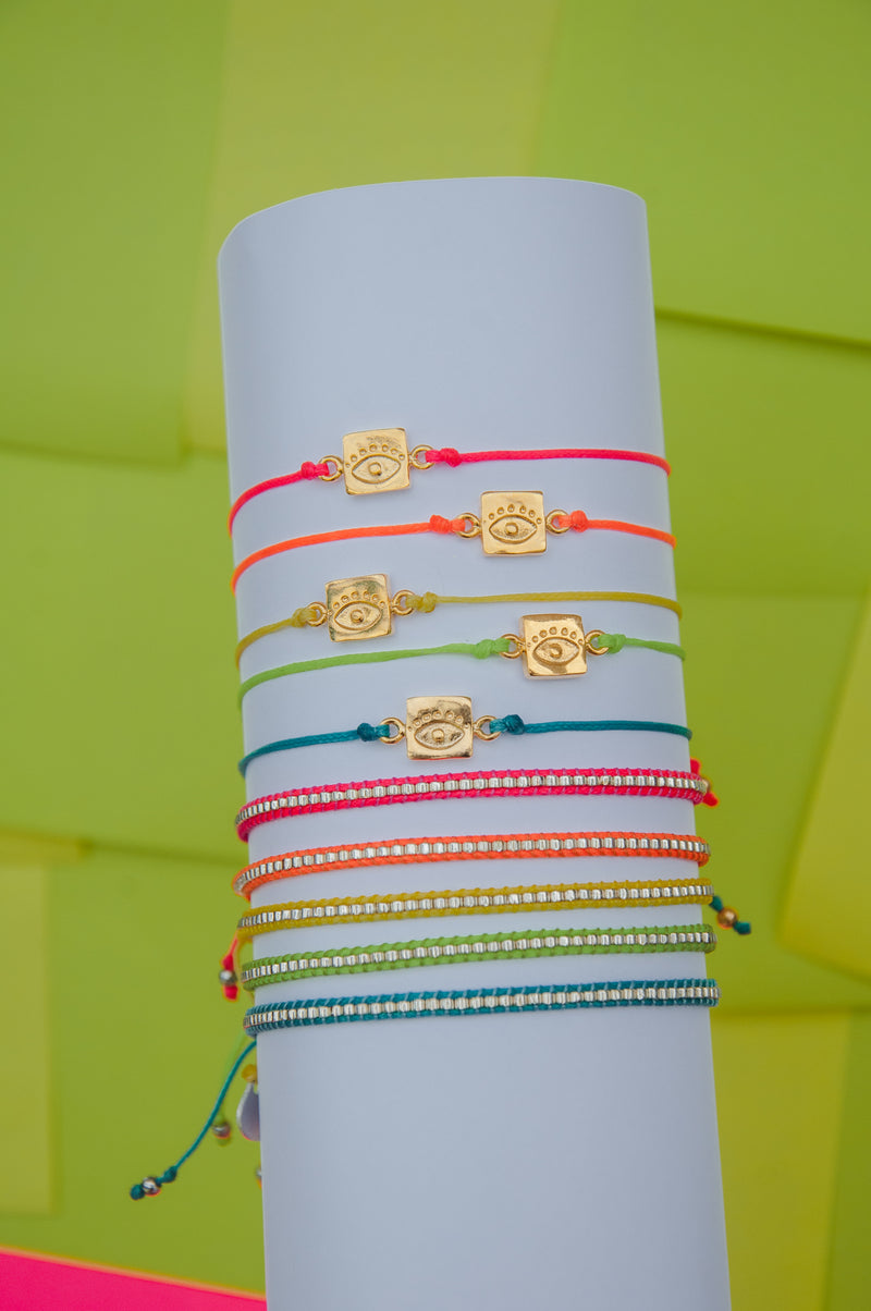 Neon Row Bracelet - Orange - B-BE-XS-11258