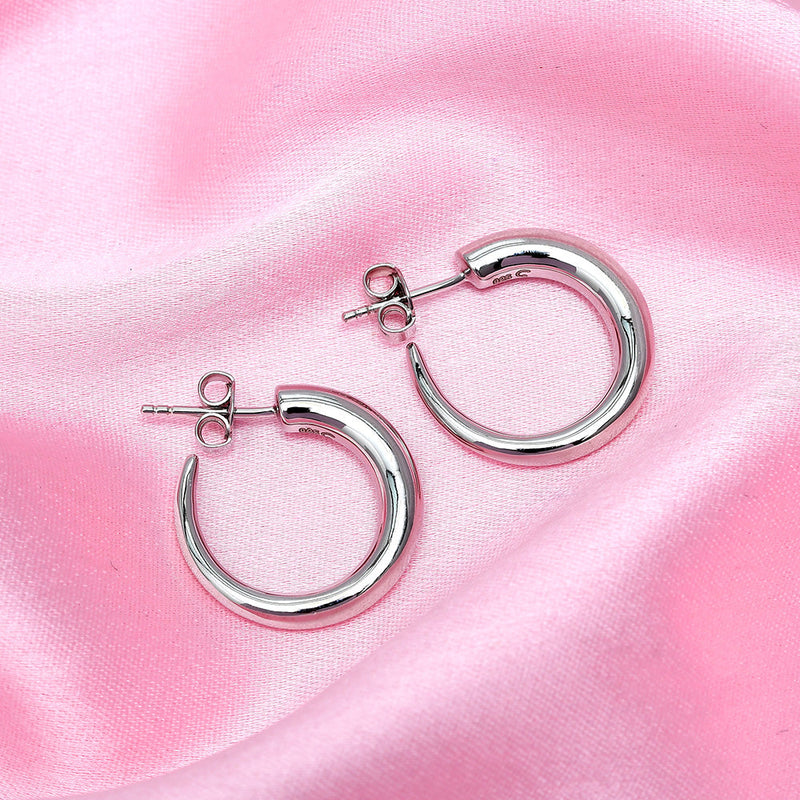 Molto Medium Hoop Earrings - Silver - 3300960