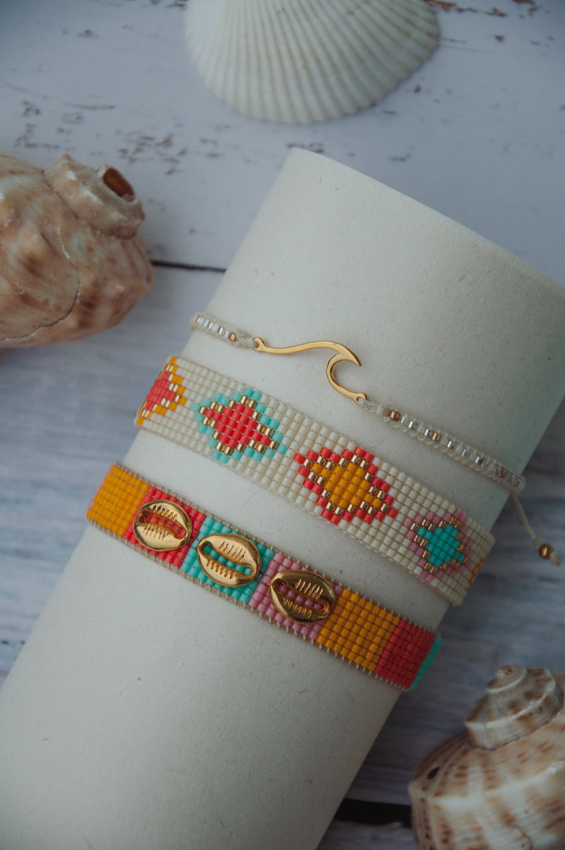 Summer Shell Bracelet - Multicoloured/Gold - BE-S-11206