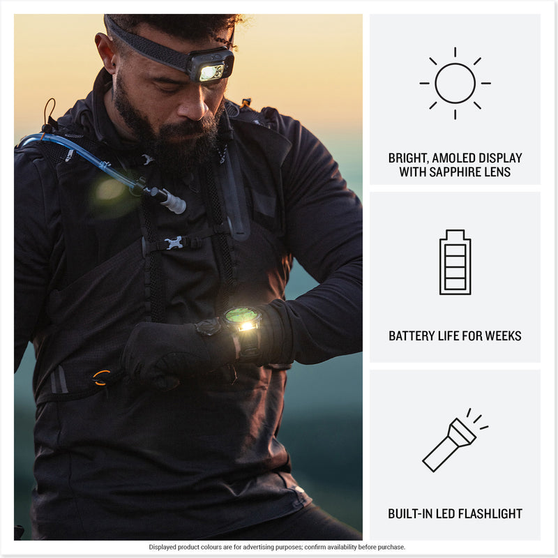 Fenix 8 GPS Smartwatch, 47mm - Titanium with Spark Orange/Graphite Silicone Band - 010-02904-11