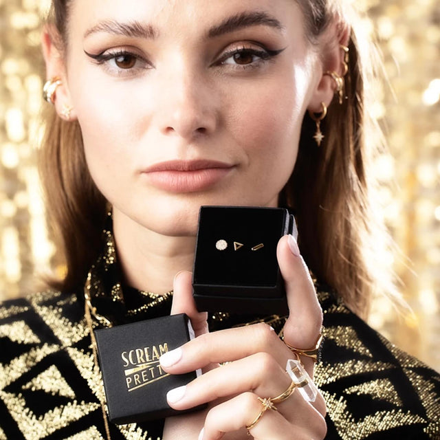 Dot Dash Set Of 3 Single Stud Earrings - Silver - SPESSS28-33-35