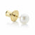 Small Pearl Stud Earrings - Gold - 1509977