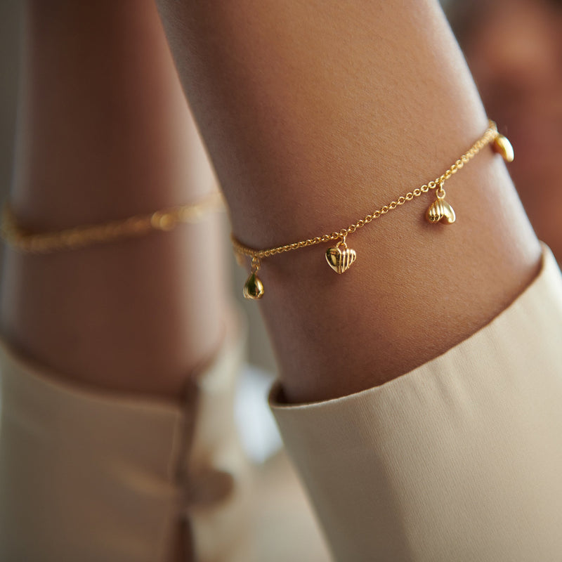 Untamed Deco Hearts Bracelet - Gold - ULB01GP