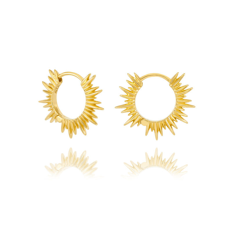 Electric Goddess Huggie Hoop Earrings - Gold - EGE8GP