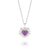 Electric Heart Mini Amethyst Necklace - Silver - EGHN5AMS