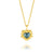 Electric Heart Mini Blue Topaz Necklace - Gold - EGHN5BTGP