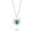 Electric Heart Mini Blue Topaz Necklace - Silver - EGHN5BTS