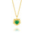 Electric Heart Mini Green Agate Necklace - Gold - EGHN5GRGP