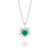 Electric Heart Mini Green Agate Necklace - Silver - EGHN5GRS