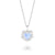 Electric Heart Mini Sky Blue Topaz Necklace - Silver - EGHN5SBTS