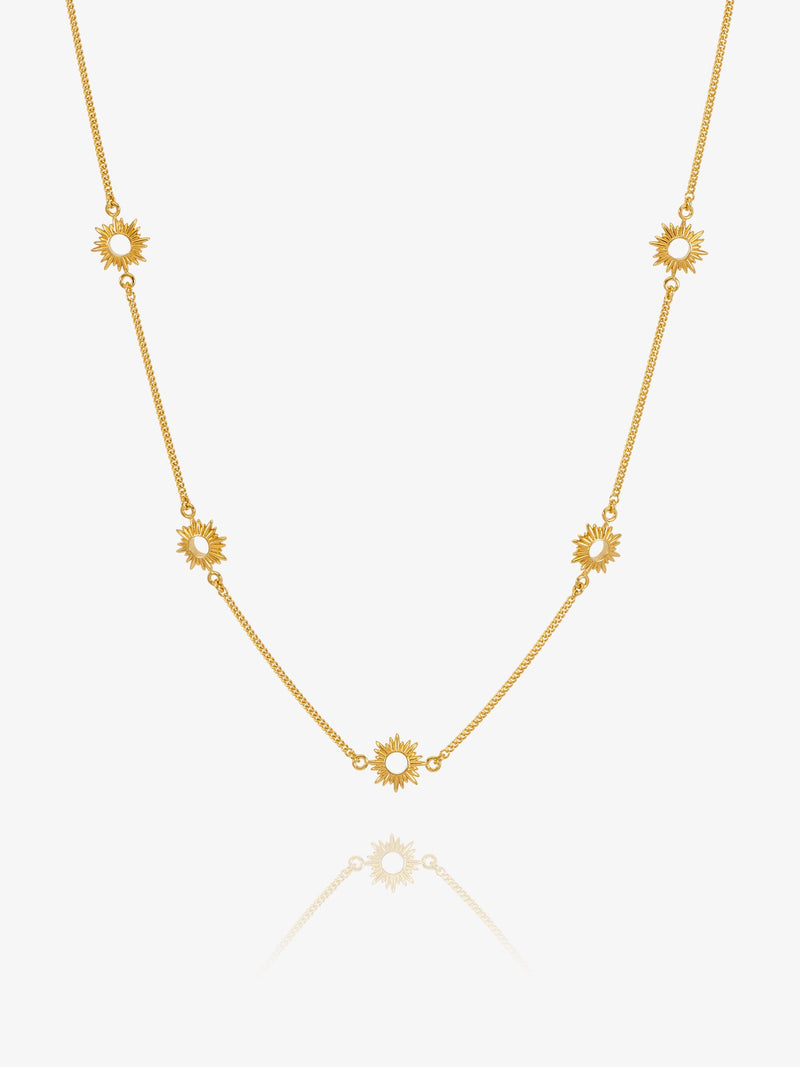 Eternal Sun Choker Necklace - Gold - EGMN1GP