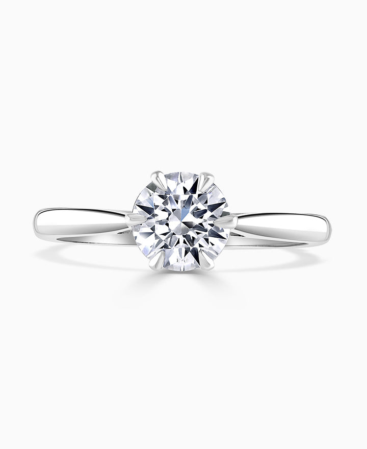 Platinum Round Brilliant Cut Solitaire Diamond Ring - 0.50ct