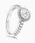 Platinum Round Brilliant Cut Diamond Halo Engagement Ring - 0.92ct