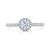 Platinum Round Brilliant Diamond Halo Engagement Ring - 0.63ct