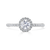 Platinum Round Brilliant Cut Diamond Halo Engagement Ring - 0.83ct