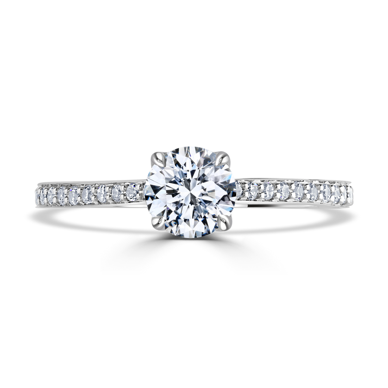 Platinum Round Brilliant Cut Diamond Engagement Ring - 1.00ct
