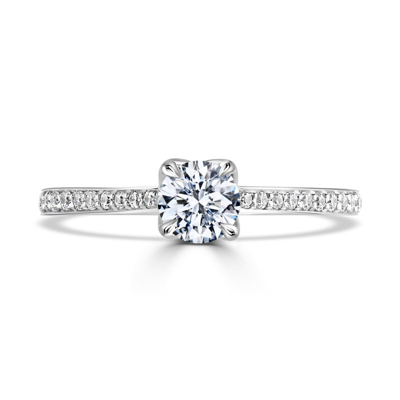 Platinum Round Brilliant Cut Diamond Engagement Ring - 0.80ct