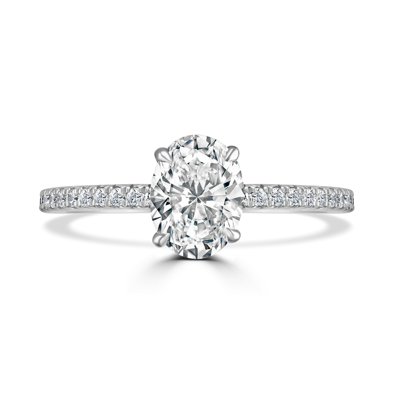 Platinum Oval Shape Laboratory Grown Diamond Engagement Ring - 1.07ct